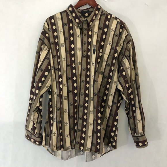 Ralph Lauren Other - Vtg Chaps Ralph Lauren RL Mens Button Down Shirt Size XL Western Style Striped